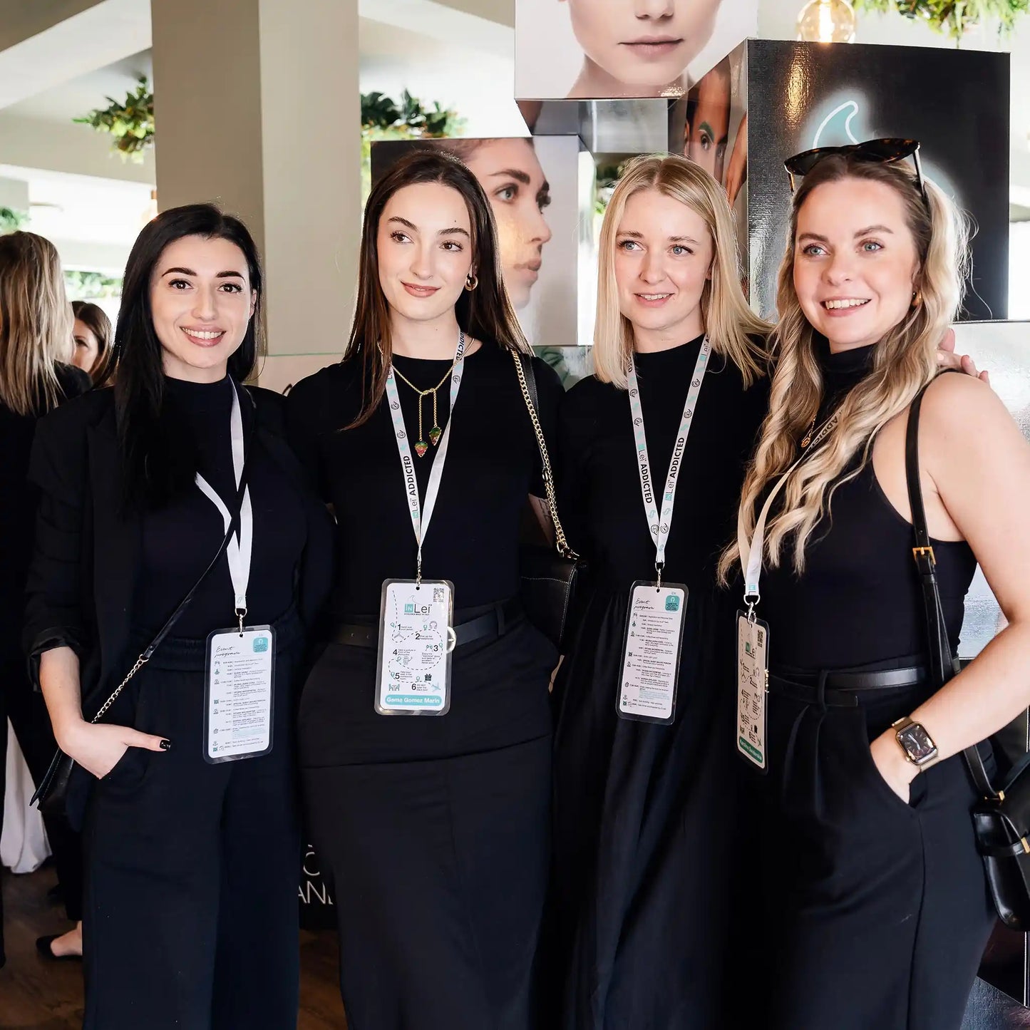 Loredana Irimia with fellow lash artists at an InLei® lash conference