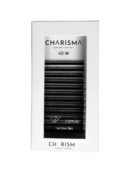 CHARISMA 4DW and 5DW narrow pre made lash fans packaging – W series eyelash extensions comparison focused on 6–13mm length