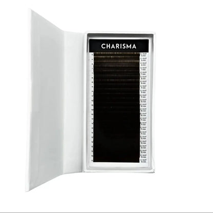 CHARISMA dark brown lash tray with 24 mixed lengths – ideal for classic, hybrid, and volume sets
