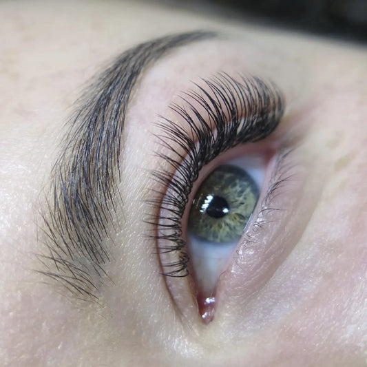Classic lash set applied by senior lash technician – subtle and defined look