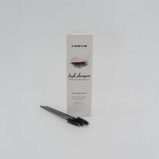 Foaming lash cleanser and eyelash shampoo for extensions, gentle deep clean for natural lashes, The Lash Box Shop.