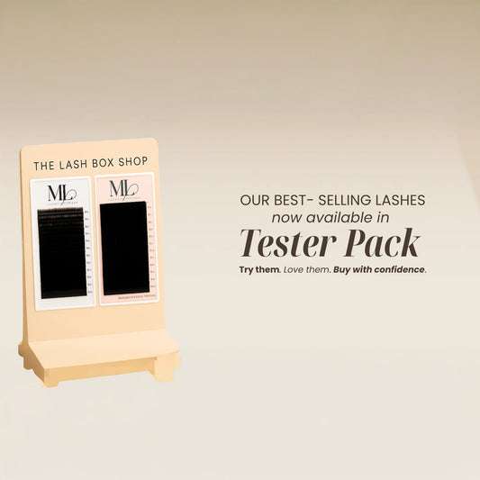 The Lash Box Shop tester pack – best-selling eyelash extensions now available as sample trays for lash artists to try before buying