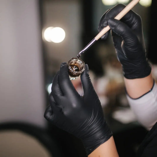 Lash tint being prepared – natural lash darkening treatment for fuller, mascara-free look