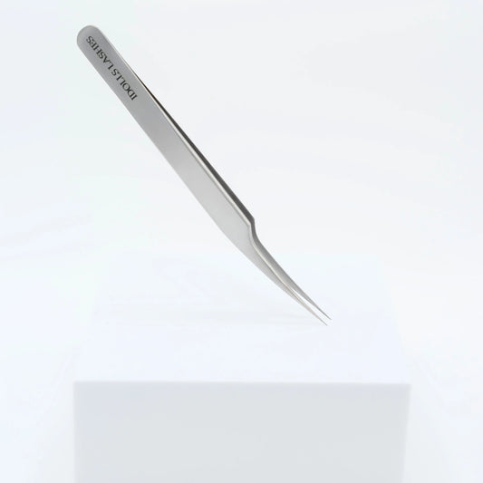 Straight isolation eyelash extension tweezers with ultra-fine tips – ideal for separating lashes and eliminating stickies